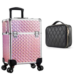 Professional Makeup Artist Rolling Train Case