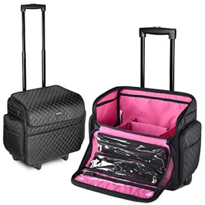 Rolling Makeup Case Lightweight Cosmetic Bag Trolley