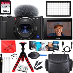 Vlogging Digital Camera Creator Bundle with Portable LED Light