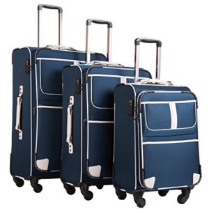 Coolife Luggage 3 Piece Set Suitcase with TSA lock