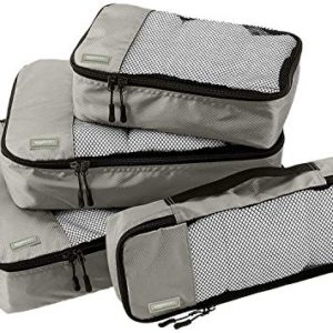 Amazon Basics 4 Piece Packing Travel Organizer Cubes Set