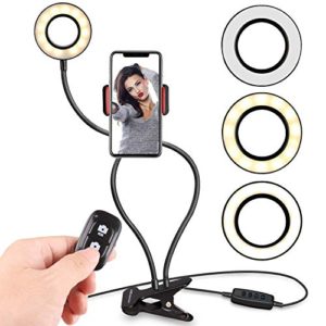 Selfie Ring Light with Cell Phone Holder Stand for Live Stream