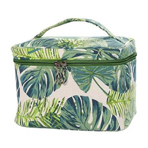 HOYOFO Large Makeup Bag Tropical Canvas