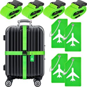4 Pack Luggage Straps Set Adjustable Suitcase Belts