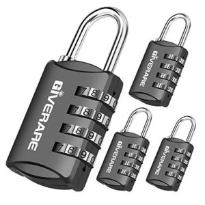 GIVERARE 4 Pack Combination Lock, 4-Digit Padlock Keyless