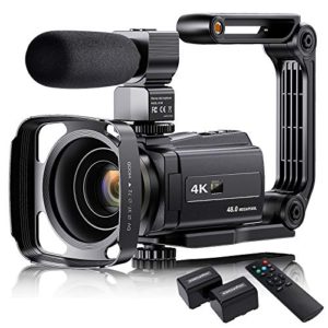 YouTube 4K Video Camera Camcorder with Microphone