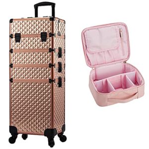 Professional Makeup Artist Rolling Train Case