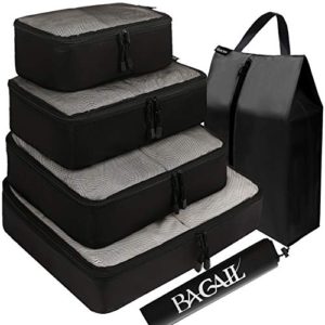 Travel Luggage Packing Organizers with Laundry Bag