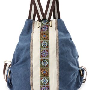 Dark Blue Backpack Daypack Casual Shoulder Bag