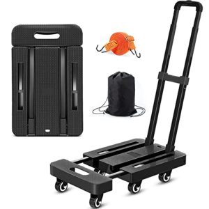 550lbs Capacity 6 Wheels Heavy Duty Folding Luggage Cart