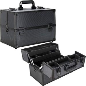 Cosmetic makeup train case organizer