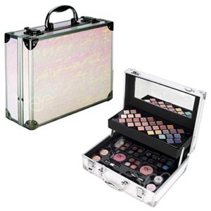 Makeup Train Case Set Built-In Mirror
