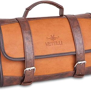 Vetelli Hanging Leather Toiletry Bag for Men