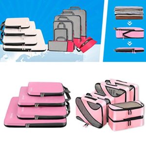 Bagail Set of 10 Pink Packing Cubes