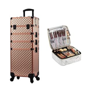 Professional Makeup Artist Rolling Train Case