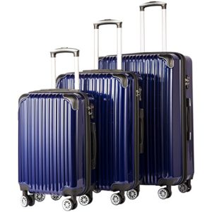 Coolife Luggage Expandable 3 Piece Sets