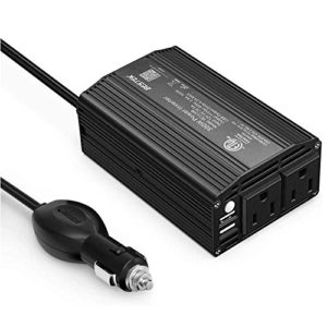 DC 12V to 110V AC Car Inverter with 4.2A Dual USB Car Adapter