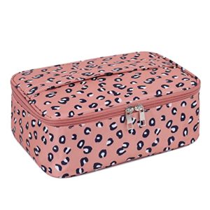 Makeup Case Organizer for Women and Girls (Leopard)