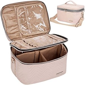 BELALIFE Double Layer Makeup Bag for Travel