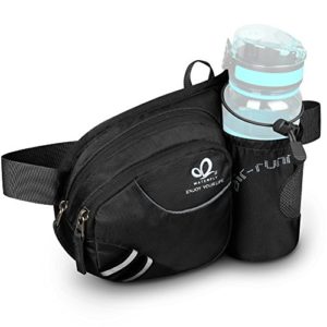 WATERFLY Hiking Waist Bag Fanny Pack with Water Bottle