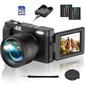 WiFi 48MP 60FPS Video Camera with 180° Flip Screen