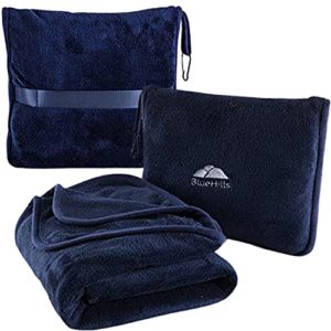 BlueHills Premium Soft Travel Blanket Pillow