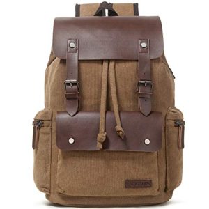 Lacattura Vintage Leather Backpack for Men and Women