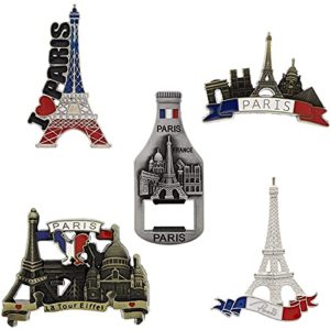 5 Pack Refrigerator Magnets Paris Travel Souvenirs