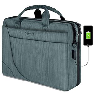 Water Resistant Computer Bag with USB Port for Men