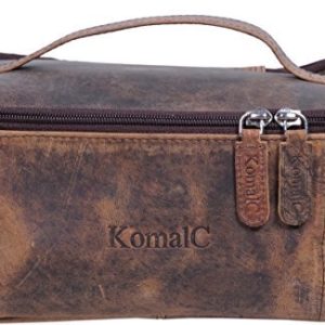 KomalC Genuine Unisex Vanity Leather Dopp kit