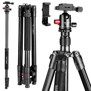 MACTREM Professional Camera Tripod with Phone Mount