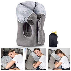 Airplane Inflatable Travel Pillow Flight Pillow with Super Big Valve