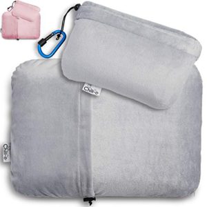 Chill-o Travel Pillow with Solid Memory Foam Gel Insert for Travel Gift