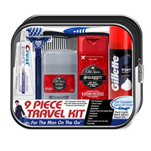 Toiletry Bag 9-Piece Kit with Travel Size TSA