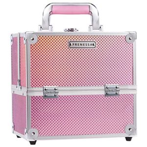 Pink Makeup Train Case Beauty Cosmetic Box