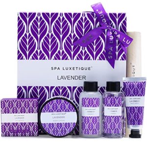 Spa Luxetique Spa Gift Baskets, Lavender Bath Set