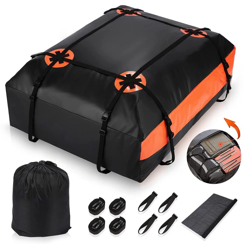 Rooftop Cargo Carrier Bag Reinforced Straps and Door Hooks