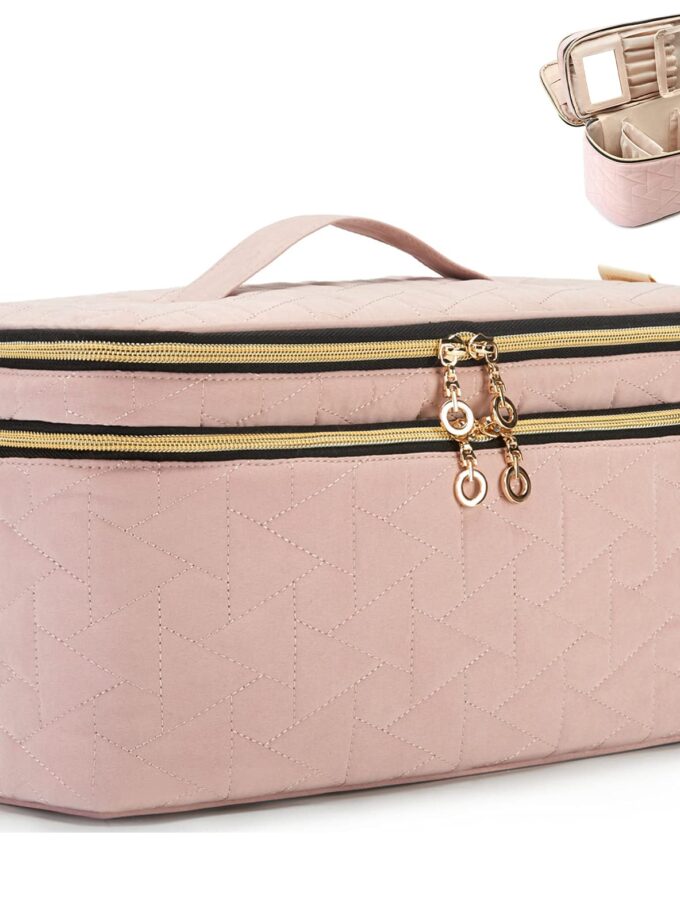 Travel Bag Case Organizer for Women, Pink