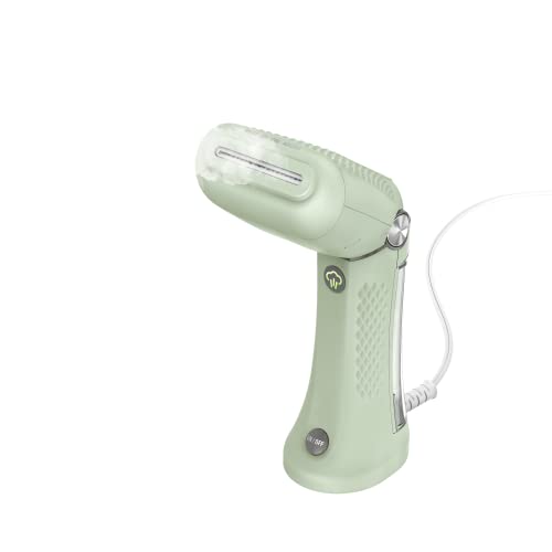 Conair Handheld Garment Steamer – Compact and powerful with dual voltage, perfect for wrinkle removal at home or while traveling. Mint green color adds a touch of style