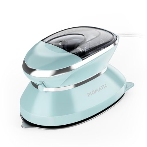 PIOMATIC Mini Travel Iron with Steam – Compact and lightweight dual voltage iron with non-stick soleplate, perfect for clothes, sewing, and crafting