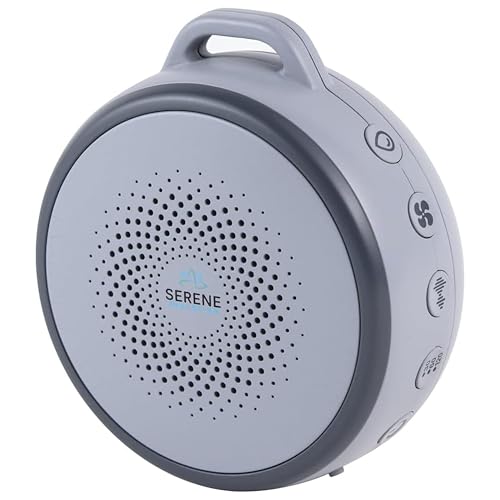 Serene Evolution Portable White Noise Machine – 18 Soothing Sounds with Adjustable Timer and Long Battery Life for Sleep and Relaxation