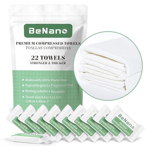 Benano Premium Compressed Face Towels - Eco-friendly and biodegradable with ultra-soft plant-based fibers