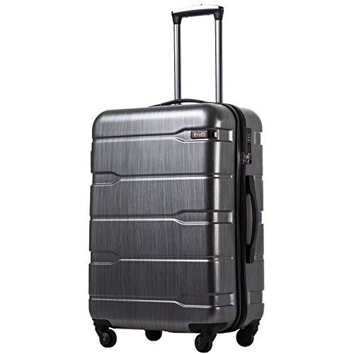 Coolife 28" Expandable Luggage - Durable PC+ABS Spinner Suitcase with Built-In TSA Lock and Quiet Spinner Wheels