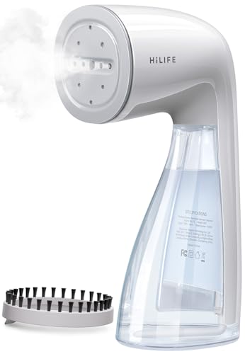 HiLIFE 1100W Portable Steamer for Clothes – Compact and travel-friendly with a large 300ml tank, rapid heating, and 360-degree steam functionality for efficient wrinkle removal on all fabrics