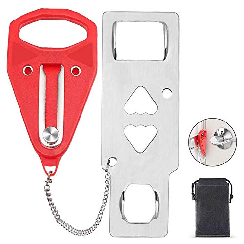 Portable Door Lock for Travel – Heavy-Duty Stainless Steel Security Device for Hotels, Dorms, Apartments, and Home Use