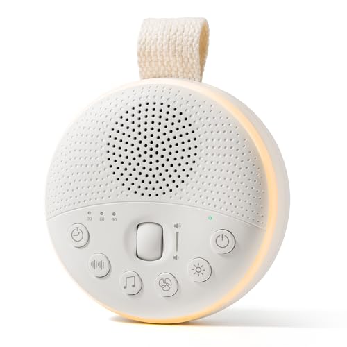 Cymrix Portable Baby Sleep Machine – Compact sound machine with 21 soothing sounds and built-in night light, ideal for restful sleep and travel