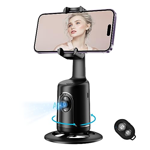 Auto Face Tracking Tripod with 360° Rotation – Gesture Control, 3000mAh Battery for Vlogging, Streaming, and TikTok Videos