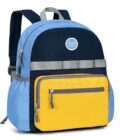 Colorful Mibasies backpack for boys, featuring padded shoulder straps, YKK zippers, and waterproof material—perfect for elementary school students