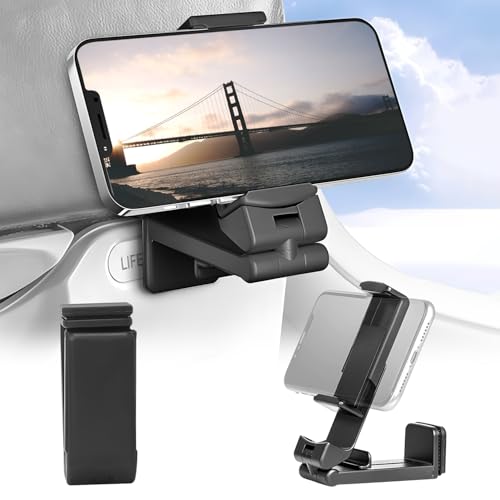 Universal Travel Phone Holder with 360° Rotation – Hands-Free Mount for Airplane, Desk, Home, and Office