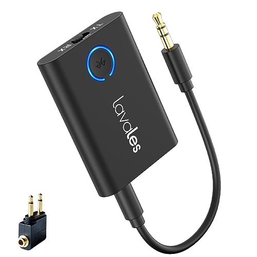 Lavales Bluetooth 5.3 Adapter – Versatile Dual Link Transmitter/Receiver with AptX Adaptive for Seamless Wireless Audio